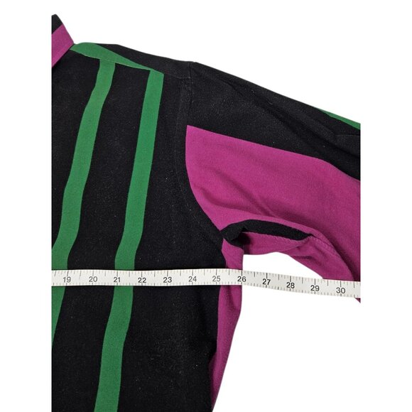 VTG 90s Ralph Lauren Colorful Striped Flannel Shirt Button Down Men's Large - Picture 9 of 10